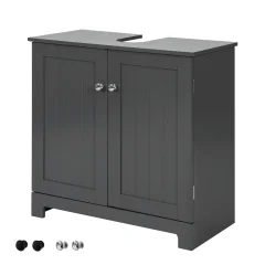 SoBuy kopalnica pod umivalnikom v sivi barvi v stilu minimalizma