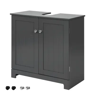 SoBuy kopalnica pod umivalnikom v sivi barvi v stilu minimalizma
