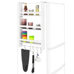 SoBuy viseči regal za shranjevanje na hladilniku v beli barvi v stilu minimalizma