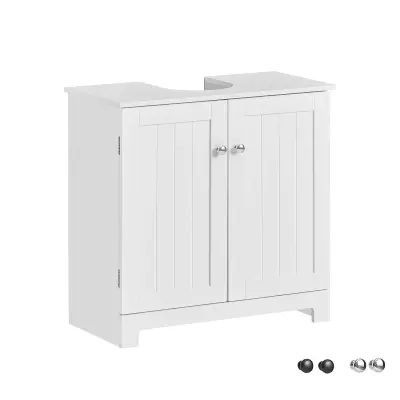 SoBuy kopalnica pod umivalnikom v beli barvi v stilu minimalizma