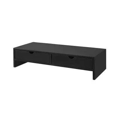 SoBuy stojalo za monitor z 2 predali v črni barvi v skandinavskem slogu