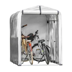 SoBuy kolesarski šotor za shranjevanje koles v srebrni barvi v stilu minimalizma