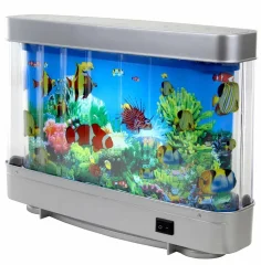 Vrteči LED dekorativni akvarij plavajoče ribice 30cm