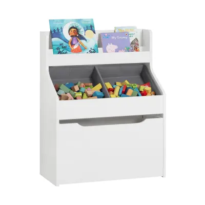 SoBuy knjižna omara za otroke v beli barvi v skandinavskem slogu