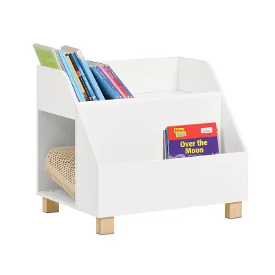 SoBuy knjižna omara za otroke v beli barvi v skandinavskem slogu