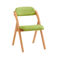 SoBuy leseni zložljivi stol zelene barve v skandinavskem slogu
