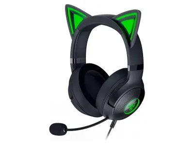 RAZER Kraken Kitty V2, črne, USB slušalke