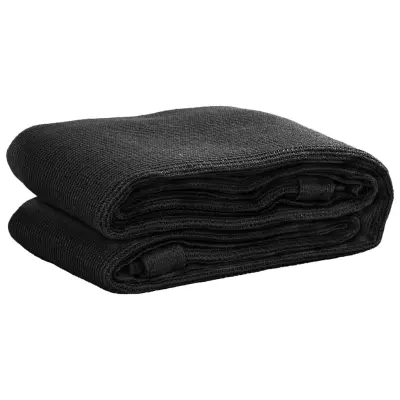 vidaXL Preproga za šotor 400x400 cm črna HDPE