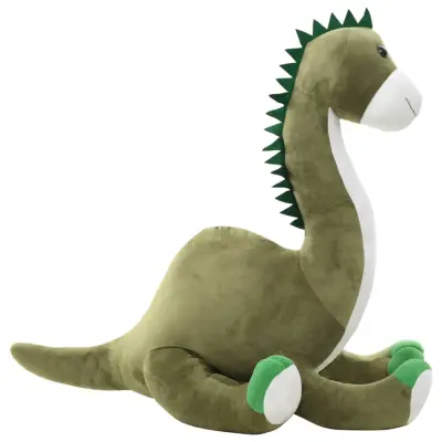 vidaXL Plišasta igrača dinozaver brontozaver zelen