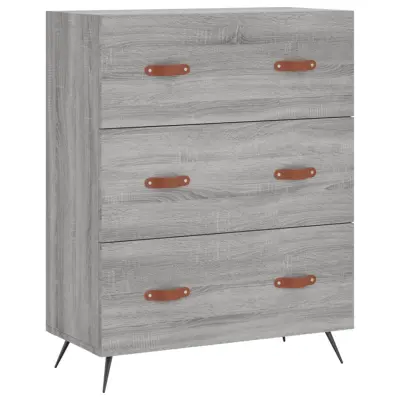 vidaXL Predalnik siva sonoma 69,5x34x90 cm inženirski les