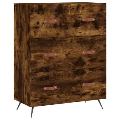 vidaXL Predalnik dimljen hrast 69,5x34x90 cm inženirski les
