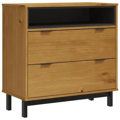 vidaXL Predalnik FLAM 80x40x80 cm trdna borovina