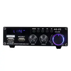 Blitzwolf AS-22 avdio ojačevalnik, 45 W, Bluetooth 5.0, USB + daljinski upravljalnik (črn)