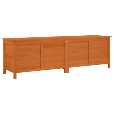 vidaXL Vrtna škatla za shranjevanje rjava 198,5x50x56,5 cm trdna jelka