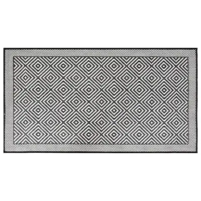 vidaXL Zunanja preproga siva in bela 80x150 cm dvostranski dizajn