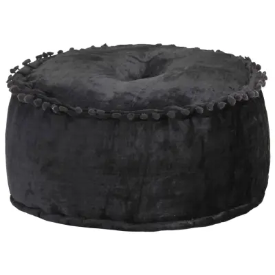 vidaXL Okrogel tabure iz žameta 40x20 cm antraciten