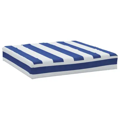 vidaXL Blazina za palete modro bele črte 60x60x8 cm oxford tkanina