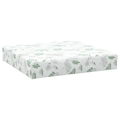 vidaXL Blazina za palete vzorec listja 60x60x8 cm oxford tkanina