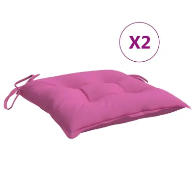 vidaXL Blazine za stole 2 kosa roza 50x50x7 cm oxford tkanina