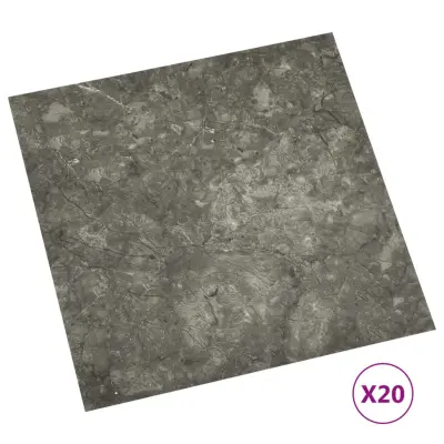 vidaXL Samolepilne talne plošče 20 kosov PVC 1,86 m² sive