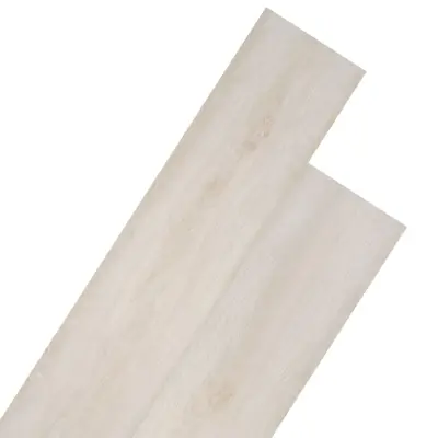 vidaXL Nesamolepilne PVC talne plošče 5,26 m² 2 mm hrast klasično bela