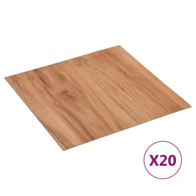 vidaXL Samolepilne talne plošče 20 kosov PVC 1,86 m² naravne