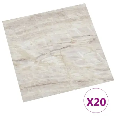 vidaXL Samolepilne talne plošče 20 kosov PVC 1,86 m² bež