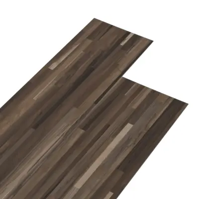 vidaXL PVC talne plošče 5,02 m² 2 mm samolepilne črtasto rjave
