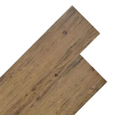 vidaXL Nesamolepilne PVC talne plošče 5,26 m² 2 mm orehovo rjave
