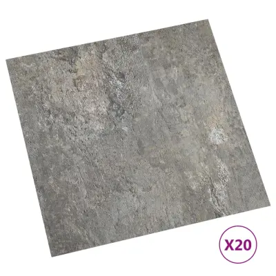 vidaXL Samolepilne talne plošče 20 kosov PVC 1,86 m² sive