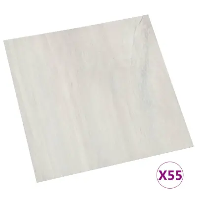 vidaXL Samolepilne talne plošče 55 kosov PVC 5,11 m² krem
