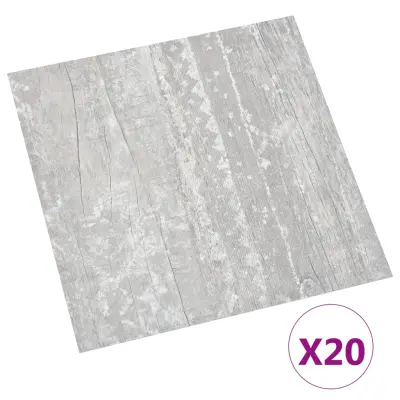 vidaXL Samolepilne talne plošče 20 kosov PVC 1,86 m² sive