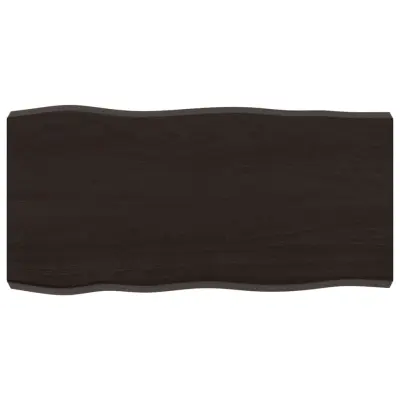 vidaXL Mizna plošča te. rjava 80x40x(2-6) cm obdelana trdna hrastovina