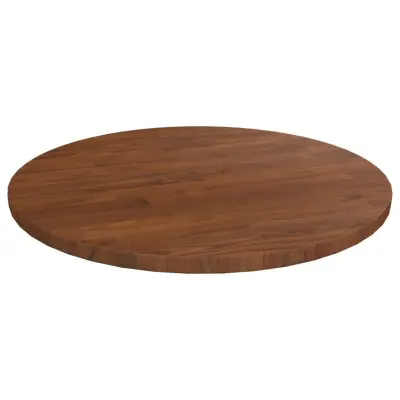 vidaXL Okrogla mizna plošča temno rjava Ø40x1,5 cm trdna hrastovina