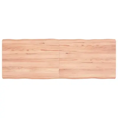 vidaXL Mizna plošča sv. rjava 140x50x(2-6)cm obdelana trdna hrastovina