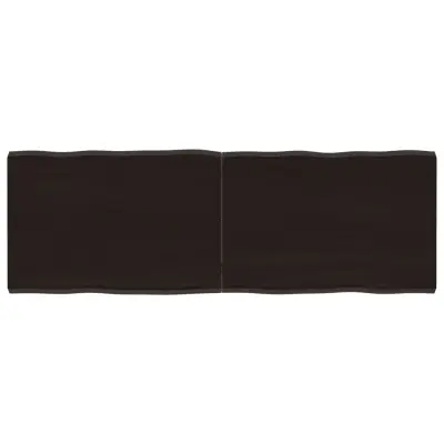 vidaXL Mizna plošča te. rjava 140x50x(2-4)cm obdelana trdna hrastovina