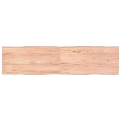 vidaXL Mizna plošča sv. rjava 160x40x(2-4)cm obdelana trdna hrastovina