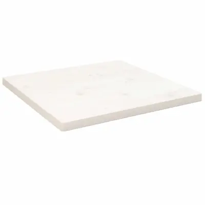 vidaXL Mizna plošča bela 40x40x2,5 cm trdna borovina