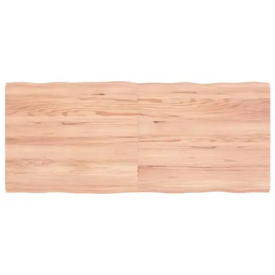 vidaXL Mizna plošča sv. rjava 140x60x(2-4)cm obdelana trdna hrastovina