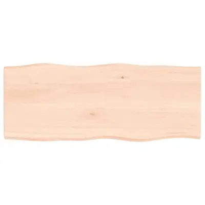 vidaXL Mizna plošča 100x40x2cm neobdelana trdna hrastovina naraven rob