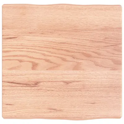 vidaXL Mizna plošča sv. rjava 40x40x(2-4) cm obdelana trdna hrastovina