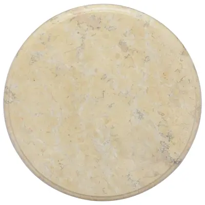 vidaXL Mizna plošča krem Ø 40x2,5 cm marmor