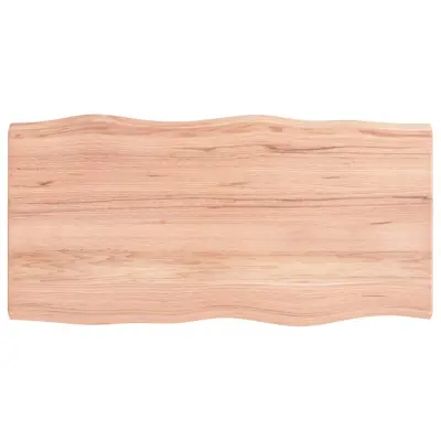 vidaXL Mizna plošča sv. rjava 100x50x(2-4)cm obdelana trdna hrastovina