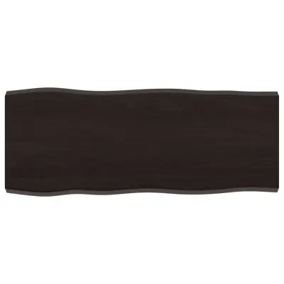 vidaXL Mizna plošča te. rjava 100x40x(2-4)cm obdelana trdna hrastovina