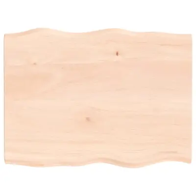 vidaXL Mizna plošča 80x60x2 cm neobdelana trdna hrastovina naraven rob