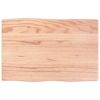 vidaXL Mizna plošča svetlo rjava 60x40x2 cm obdelana trdna hrastovina