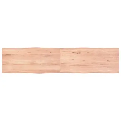 vidaXL Mizna plošča sv. rjava 180x40x(2-4)cm obdelana trdna hrastovina