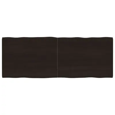 vidaXL Mizna plošča te. rjava 160x60x(2-4)cm obdelana trdna hrastovina