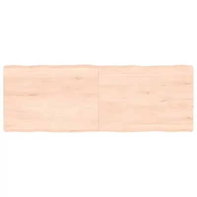 vidaXL Mizna plošča 140x50x(2-4) cm neobdelana hrastovina naraven rob