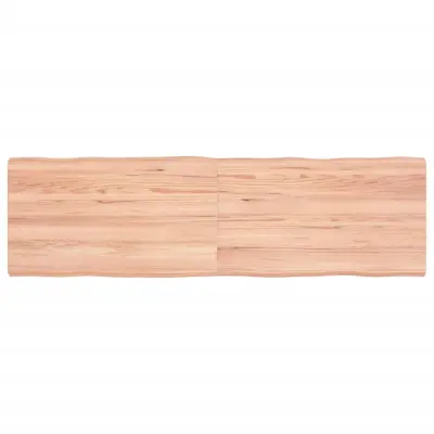 vidaXL Mizna plošča sv. rjava 140x40x(2-4)cm obdelana trdna hrastovina